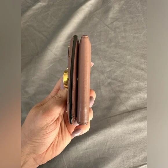 Fendi Women's Blush Studded Tri-Fold Micro-Wallet - Full Inclusion - Picture 6 of 11